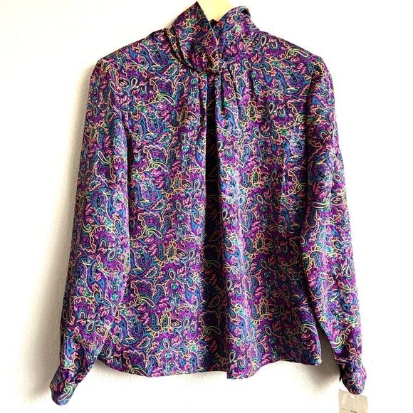 NWT Vintage Notations Blouse - Picture 1 of 8